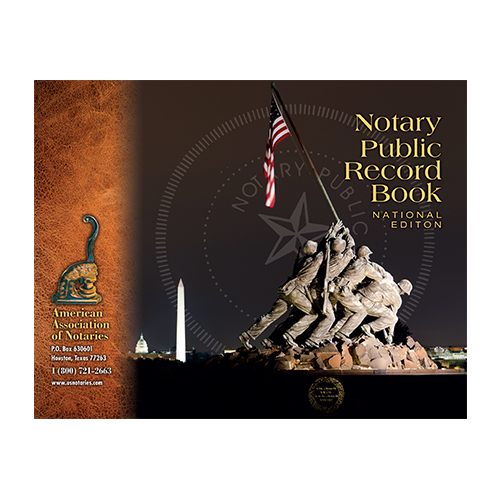 South Dakota Notary Public Record Book (Journal) - War Memorial Cover