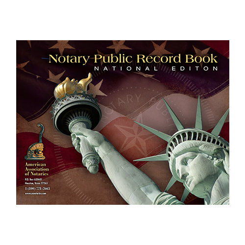 South Dakota Notary Public Record Book (Journal) - Statue of Liberty Brown Cover